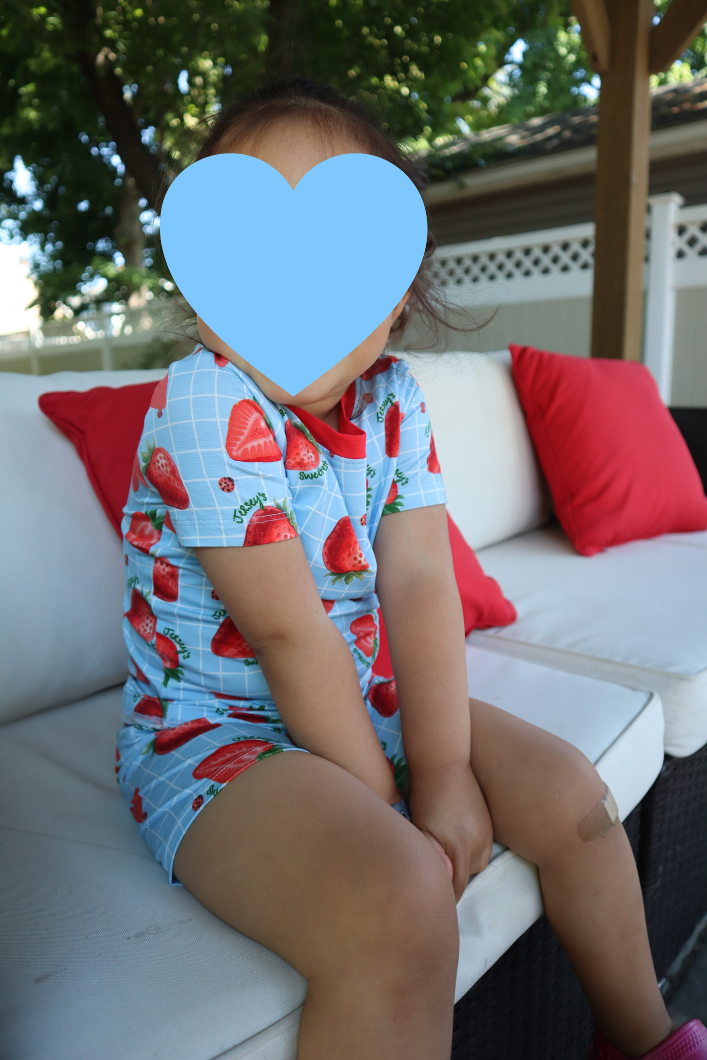 Sweet Jersey Girl Strawberry Bamboo Toddler Set