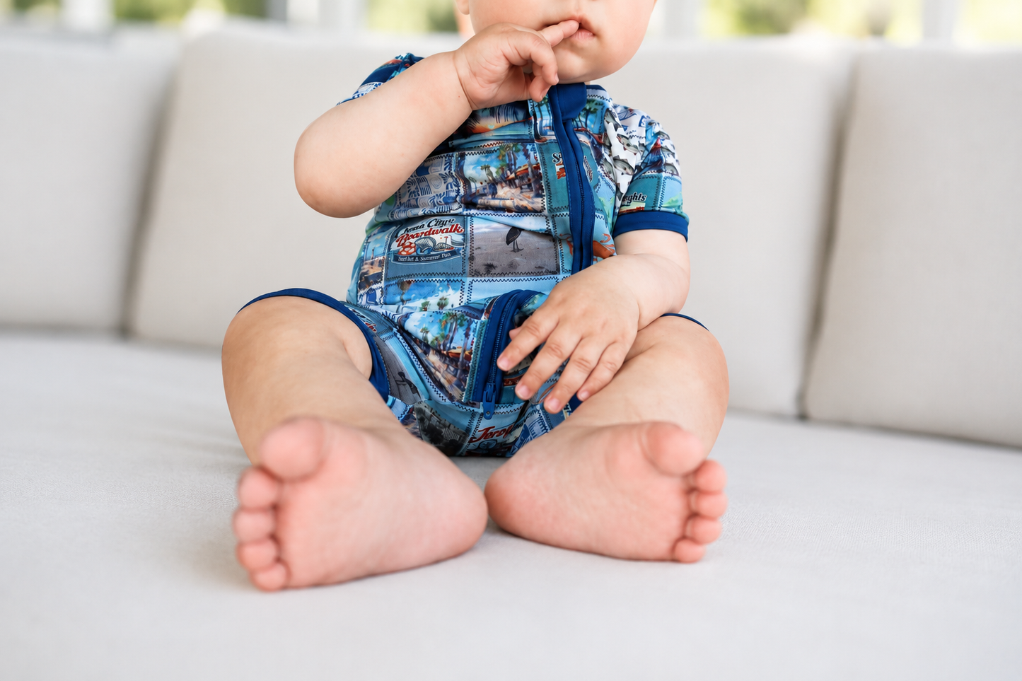 Jersey Shore Patchwork Bamboo Romper