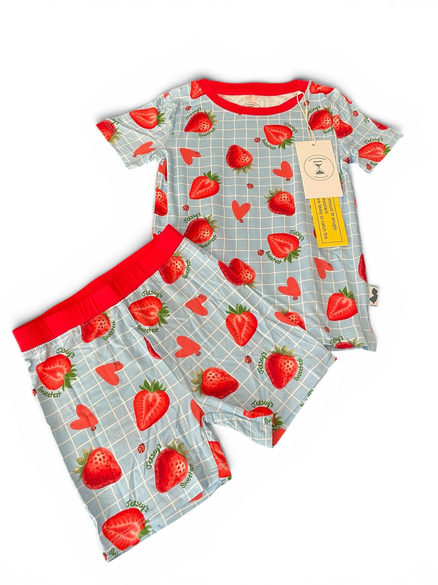 Sweet Jersey Girl Strawberry Bamboo Toddler Set