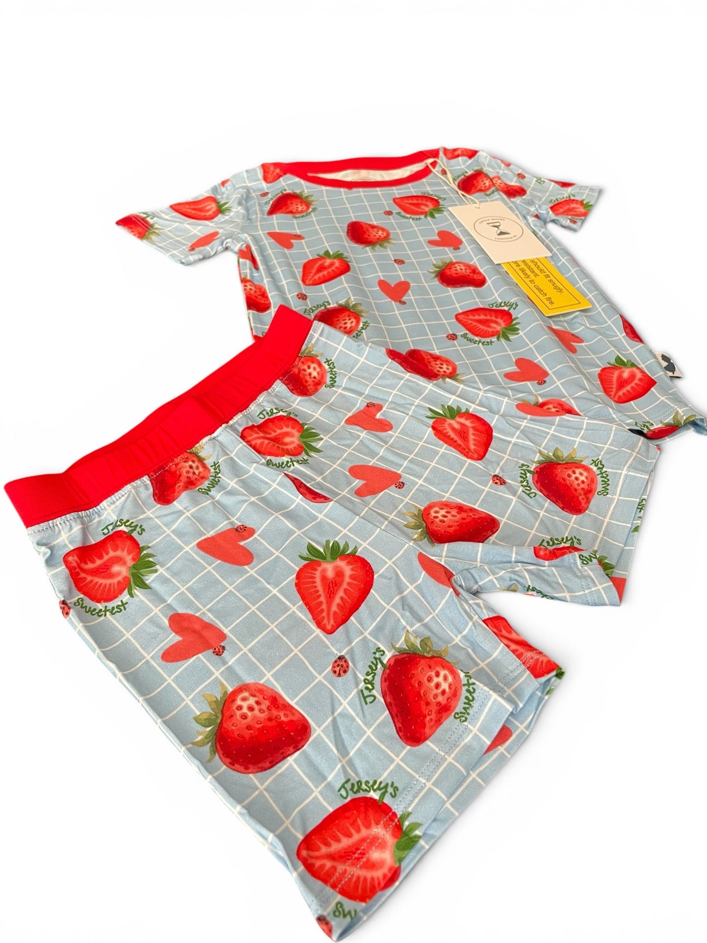 Sweet Jersey Girl Strawberry Bamboo Toddler Set