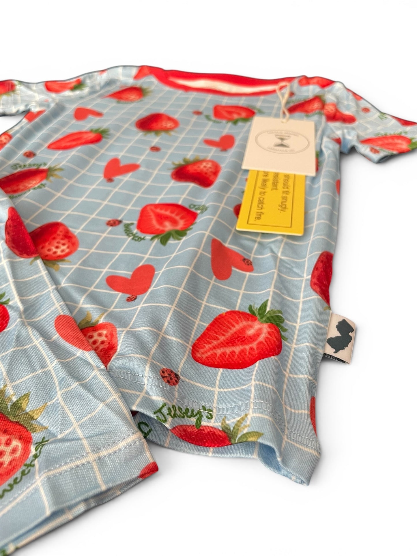 Sweet Jersey Girl Strawberry Bamboo Toddler Set
